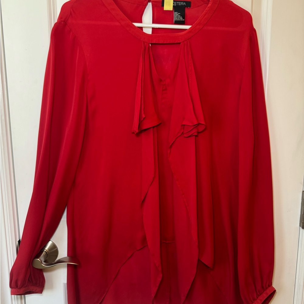 Etcetera Vibrant Red Blouse